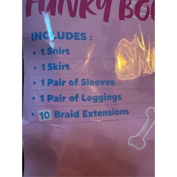 Halloween Kids Skeleton Costume XL Funky Punky Bone Skeleton Deluxe Costume, Hal - Picture 10 of 10